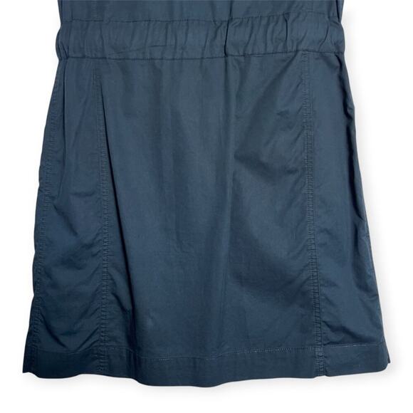 Comptoir Des Cotonniers Button Front Cotton Mini Dress FR 38 US 6 NAVY Belted SS - Picture 13 of 13